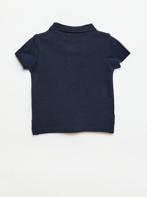 Polo van katoenpiqué met korte mouwen - Kiabi