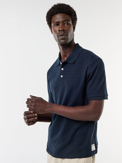 Polo van katoenpiqué met korte mouwen - Kiabi