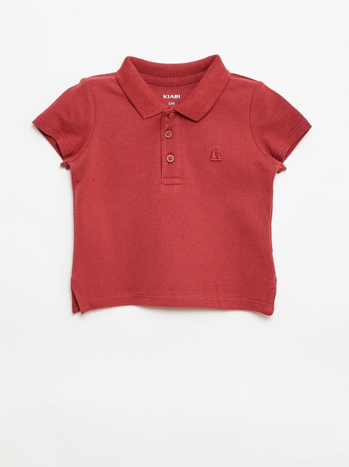 Polo van katoenpiqué met korte mouwen - Kiabi