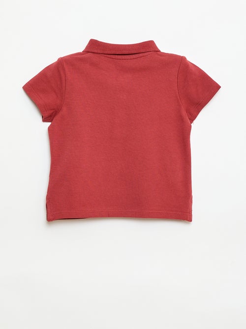 Polo van katoenpiqué met korte mouwen - Kiabi