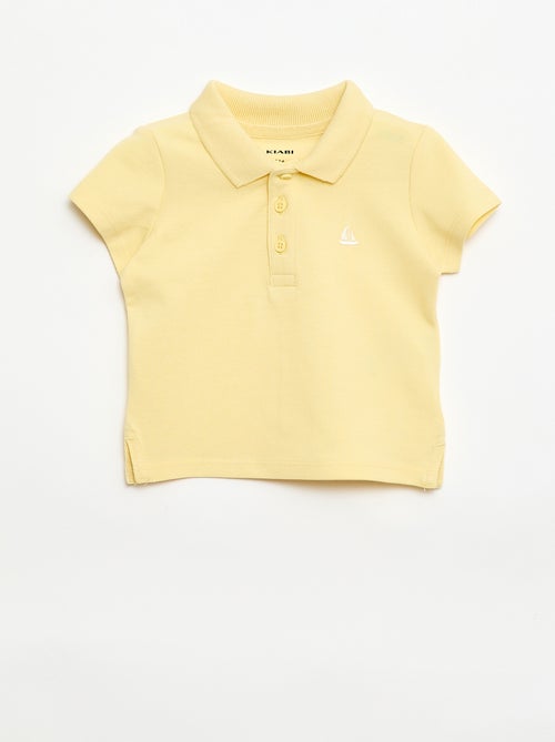 Polo van katoenpiqué met korte mouwen - Kiabi