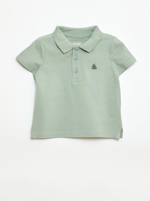 Polo van katoenpiqué met korte mouwen - Kiabi