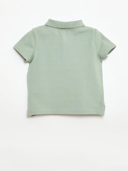 Polo van katoenpiqué met korte mouwen - Kiabi