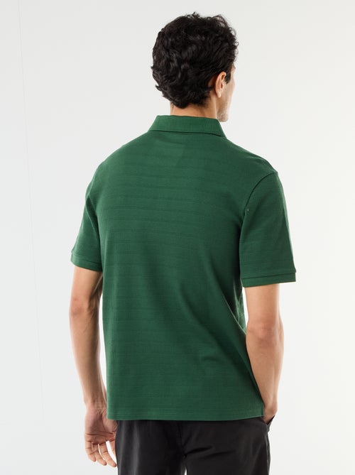 Polo van katoenpiqué met korte mouwen - Kiabi