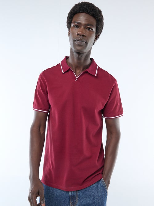Polo van katoenpiqué met korte mouwen - Kiabi