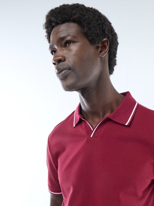 Polo van katoenpiqué met korte mouwen - Kiabi
