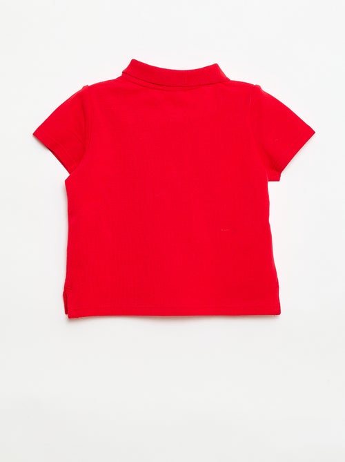 Polo van katoenpiqué met korte mouwen - Kiabi