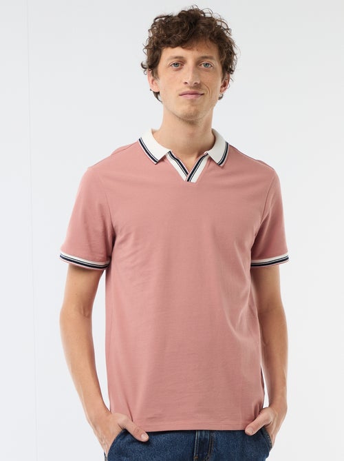 Polo van katoenpiqué met korte mouwen - Kiabi