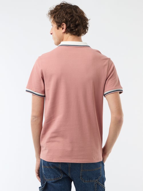 Polo van katoenpiqué met korte mouwen - Kiabi