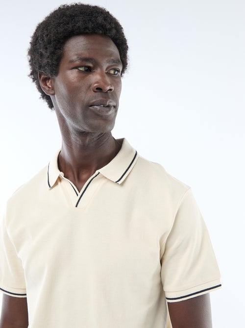 Polo van katoenpiqué met korte mouwen - Kiabi