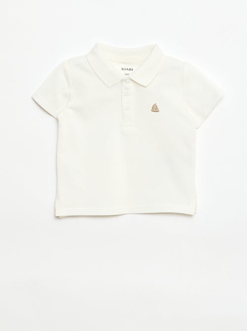 Polo van katoenpiqué met korte mouwen - Kiabi