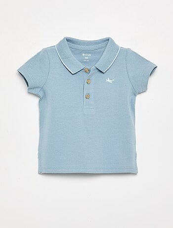 Polo van piqué katoen