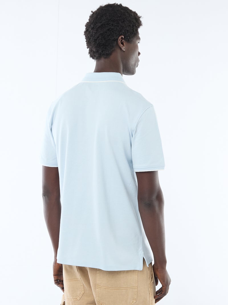 Polo van piquékatoen Blauw - Kiabi