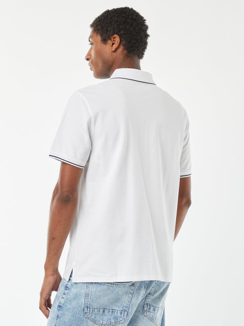 Polo van piquékatoen met geborduurd detail op de borst - Kiabi