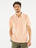 Polo van piquékatoen ORANJE - Kiabi