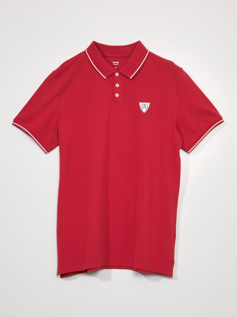 Polo van piquékatoen ROOD - Kiabi