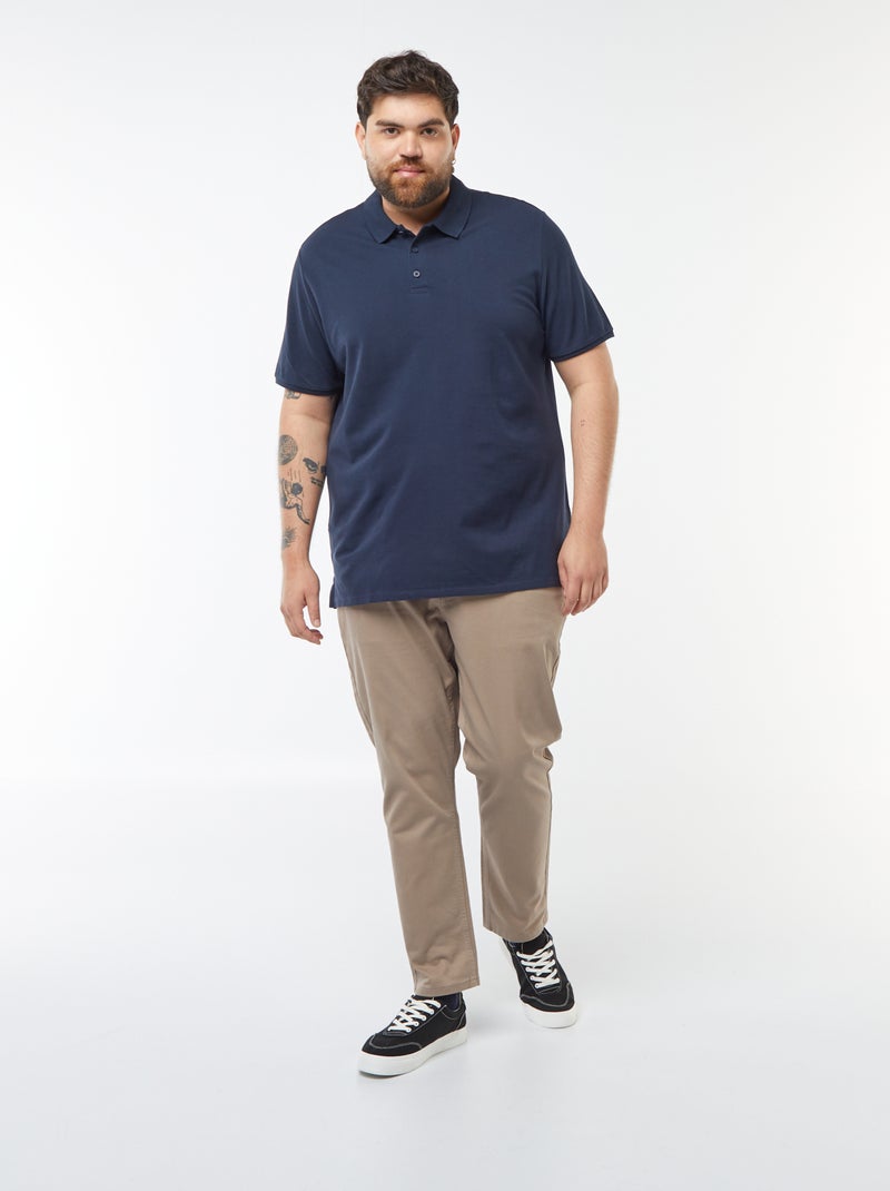 Polo van piquéstof Blauw - Kiabi