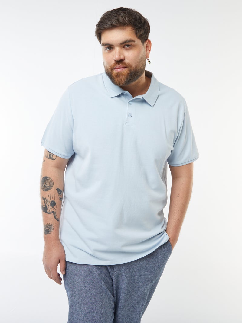 Polo van piquéstof Blauw - Kiabi