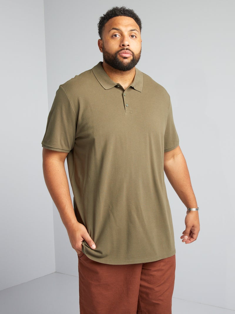 Polo van piquéstof KAKI - Kiabi