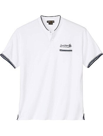 Polo van piquéstof met henley kraag - atlas for men