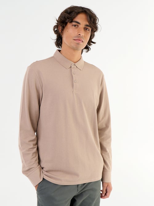 Polo van piquéstof met lange mouwen - Kiabi Polo van piquéstof met lange mouwen - Kiabi