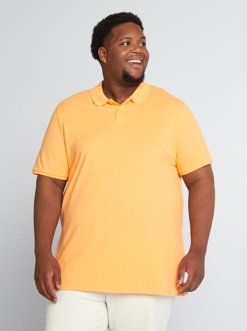 Polo van piquéstof oranje - Kiabi