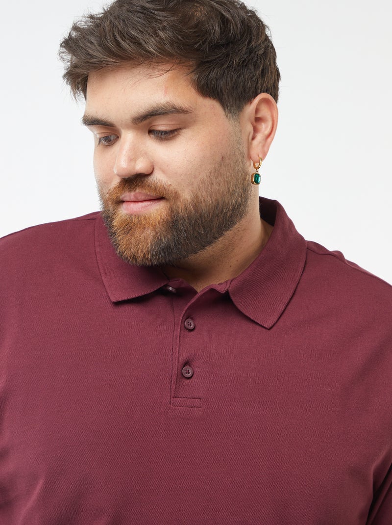 Polo van piquéstof Rood - Kiabi