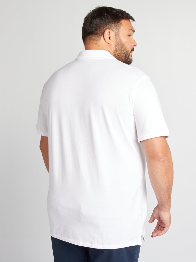 Polo van piquéstof wit - Kiabi