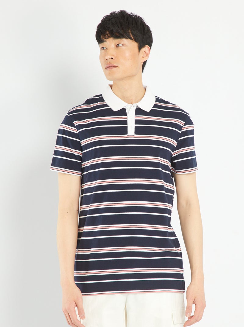 Polo van piquétricot BLAUW - Kiabi