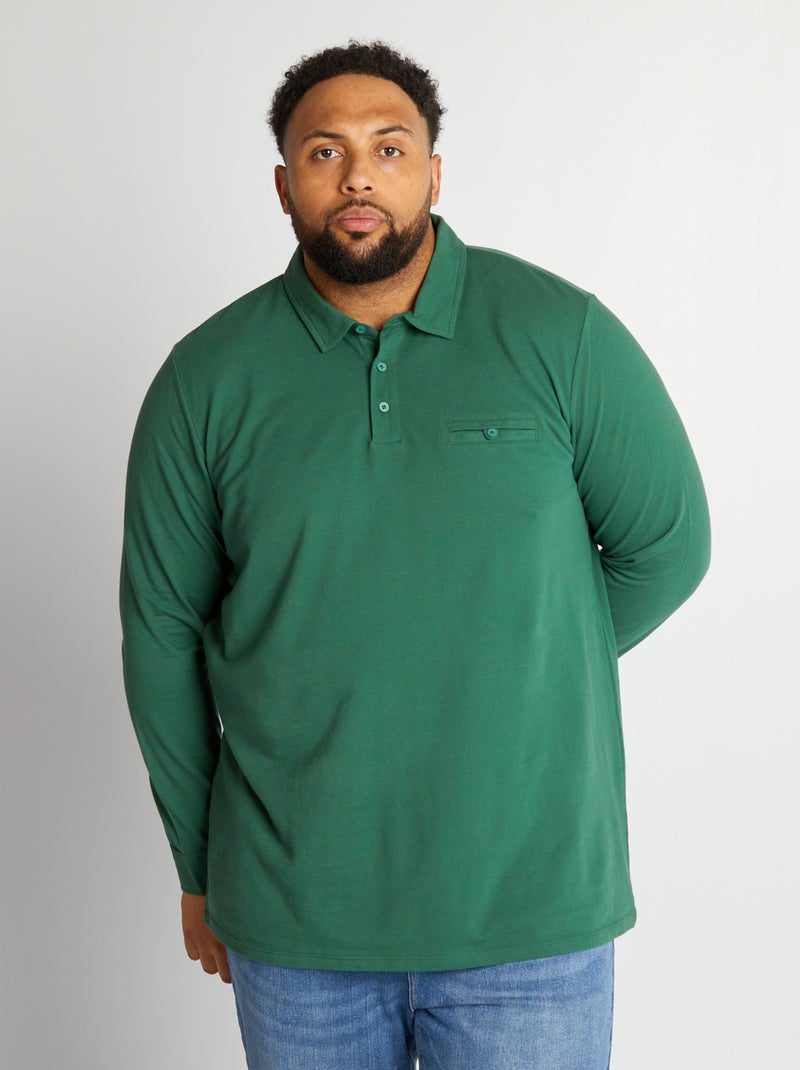 Polo van piquétricot GROEN - Kiabi