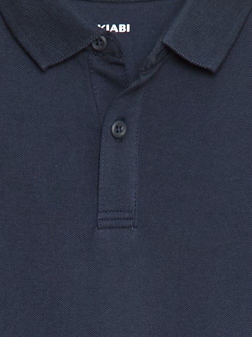Polo van piquétricot met lange mouwen - Kiabi