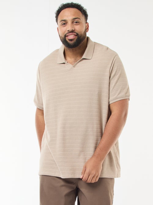 Polo van stretchkatoen met korte mouwen - Kiabi