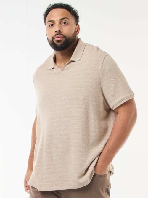 Polo van stretchkatoen met korte mouwen - Kiabi