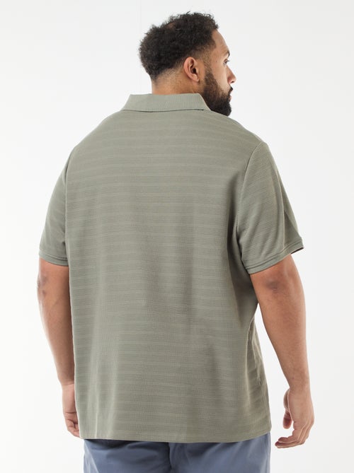 Polo van stretchkatoen met korte mouwen - Kiabi