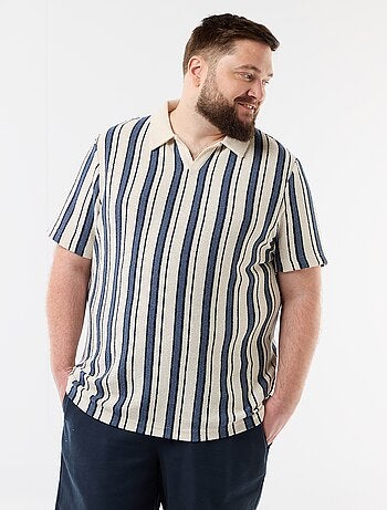 Polo van tricotstof met korte mouwen