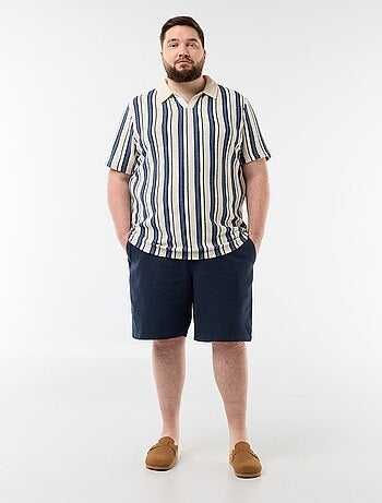 Polo van tricotstof met korte mouwen