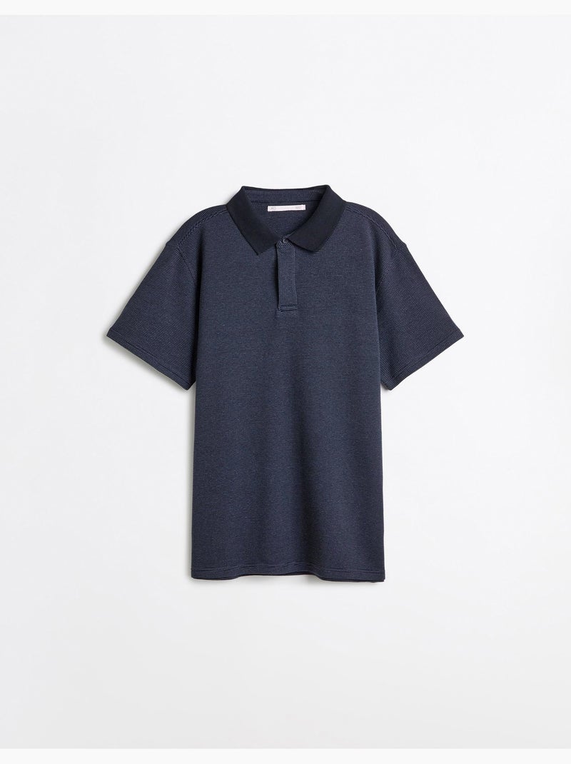 Polo wafel., mo fashion Blauw - Kiabi