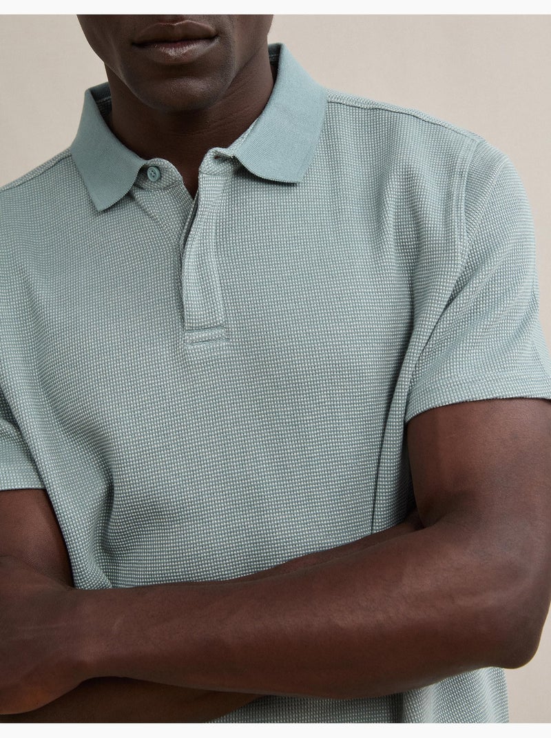 Polo Wafel, MO Fashion Blauw - Kiabi