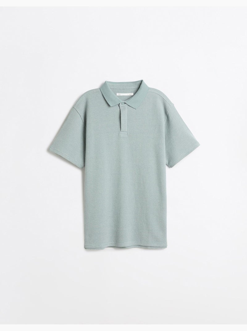 Polo Wafel, MO Fashion Blauw - Kiabi