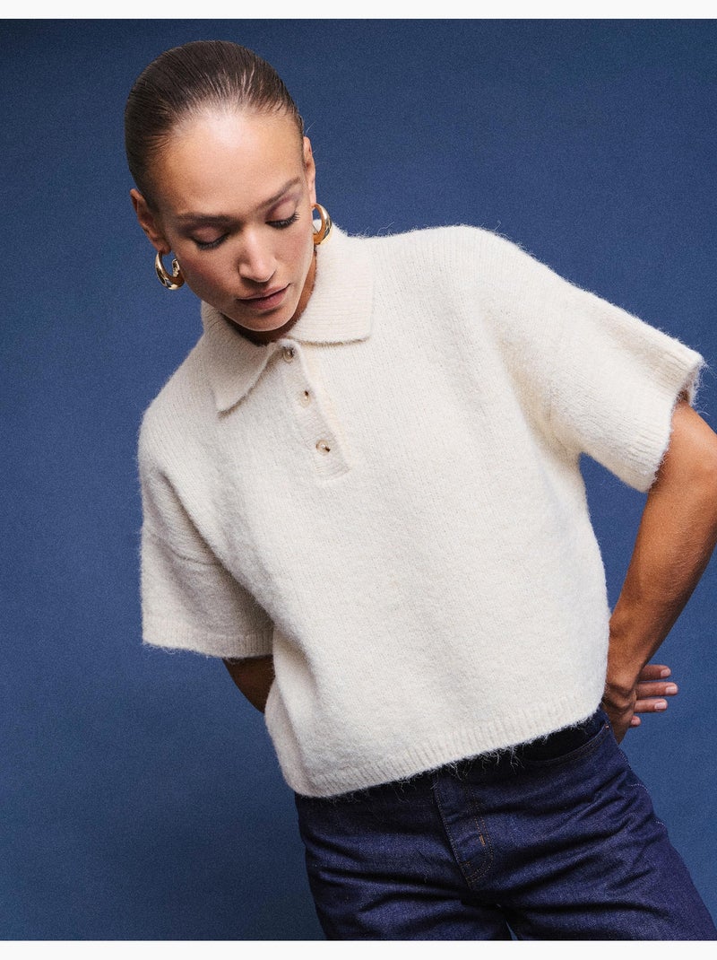Polokraag trui, mo fashion Beige - Kiabi