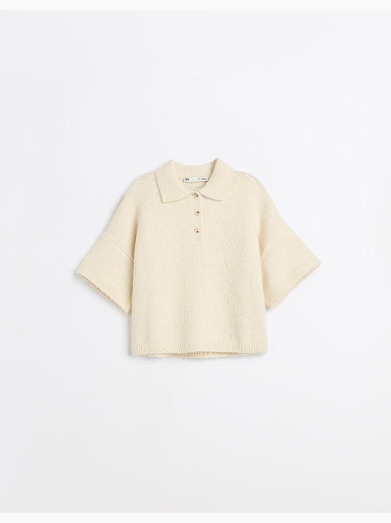 Polokraag trui, mo fashion Beige - Kiabi