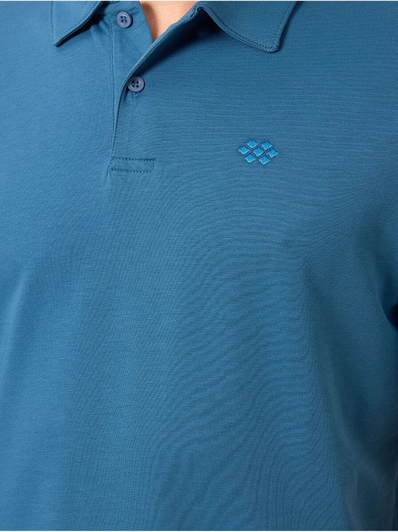 Poloshirt katoen stretch tommy Blauw - Kiabi