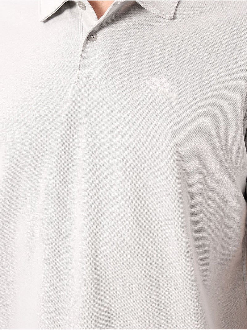 Poloshirt katoen stretch tommy Lichtgrijs - Kiabi
