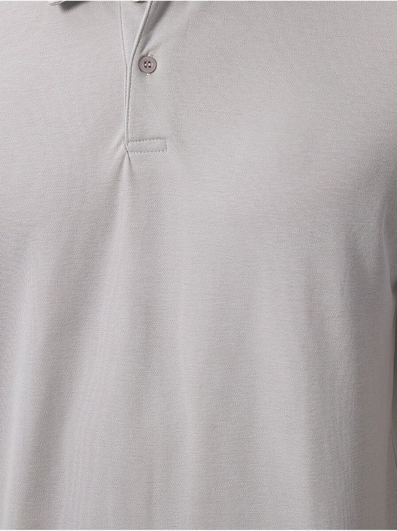 Poloshirt katoen stretch tommy Lichtgrijs - Kiabi