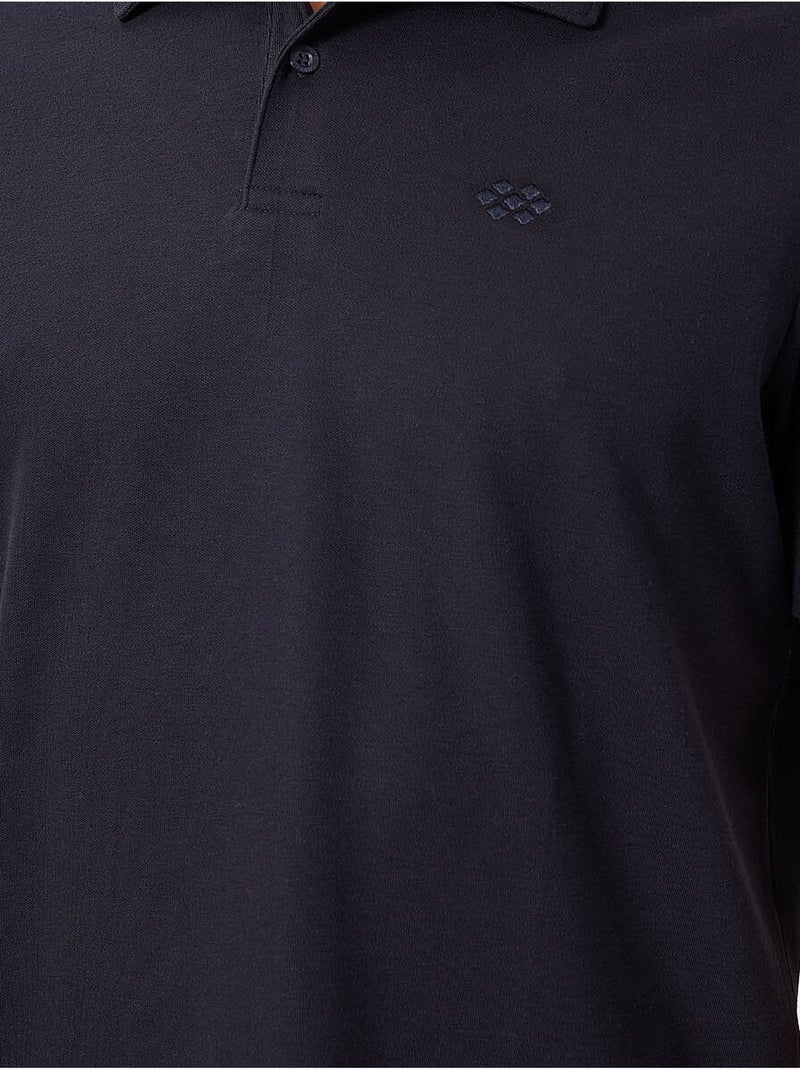 Poloshirt katoen stretch tommy Marineblauw - Kiabi