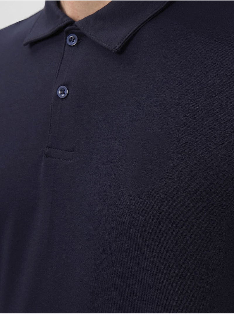 Poloshirt katoen stretch tommy Marineblauw - Kiabi