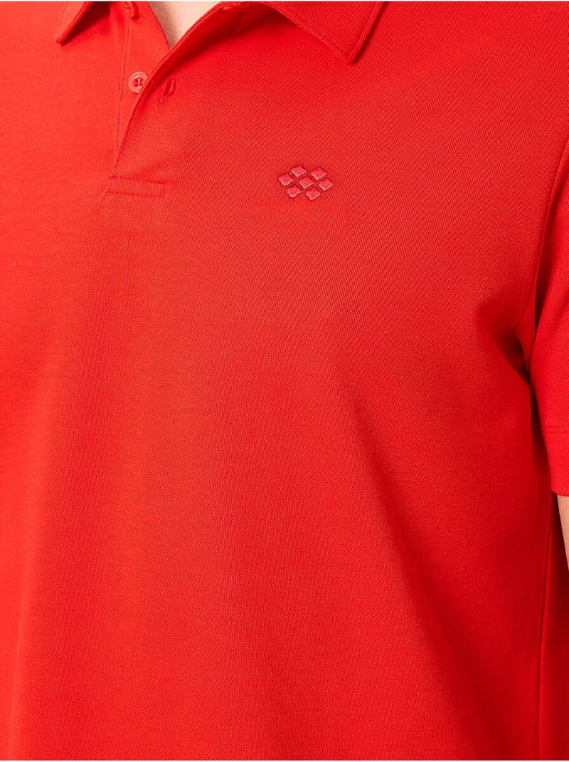 Poloshirt katoen stretch tommy Rood - Kiabi