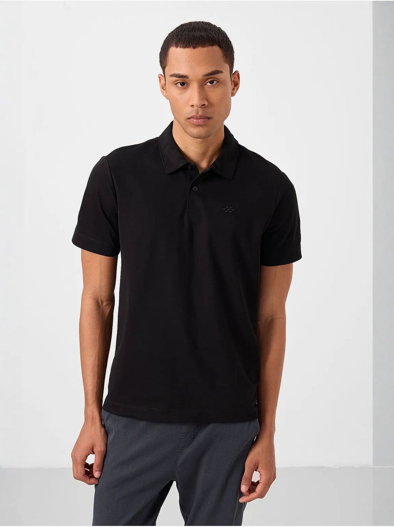 Poloshirt katoen stretch tommy Zwart - Kiabi