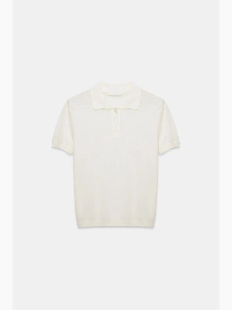 Poloshirt met knopen dilvin Wit - Kiabi