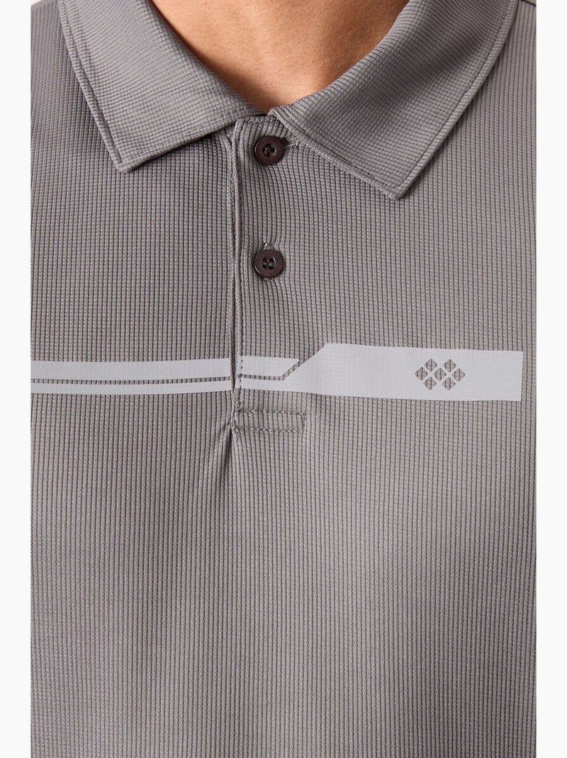 Poloshirt met knopen tommy Grijs - Kiabi